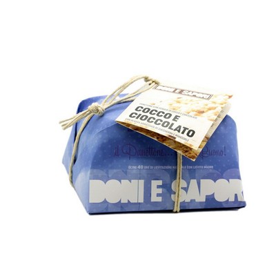 Doni e Sapori - Handwerker Panettone mit Kokos und Schokoladen - 750 g